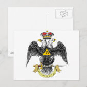 33. Grad Scottish Rite Black Eagle Postkarte (Vorne/Hinten)