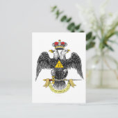 33. Grad Scottish Rite Black Eagle Postkarte (Stehend Vorderseite)