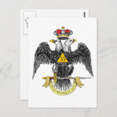 33. Grad Scottish Rite Black Eagle Postkarte (Vorne/Hinten)