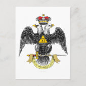 33. Grad Scottish Rite Black Eagle Postkarte (Vorderseite)
