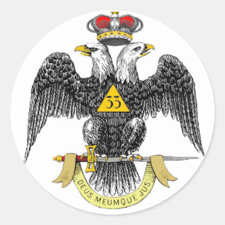 33. Grad Scottish Rite Black Eagle Runder Aufkleber