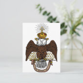 33. Grad Scottish Rite Brown Eagle Postkarte (Stehend Vorderseite)