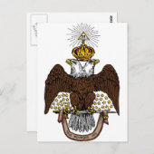 33. Grad Scottish Rite Brown Eagle Postkarte (Vorne/Hinten)