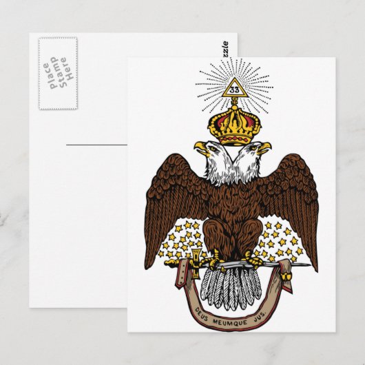 33. Grad Scottish Rite Brown Eagle Postkarte (Vorne/Hinten)