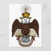 33. Grad Scottish Rite Brown Eagle Postkarte (Vorderseite)