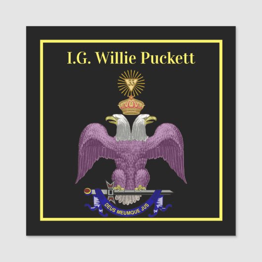 33-Grad-Tag Namensschild (Vorderseite)