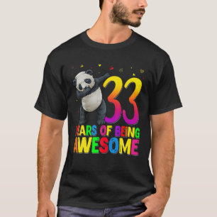 33 Jahre alt Geburtstag Panda Dabbing 33. Geburtst T-Shirt