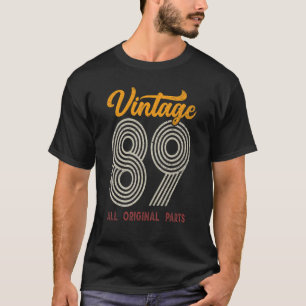 33 Jahre alt Vintag 1989 33. Geburtstagsdekoration T-Shirt