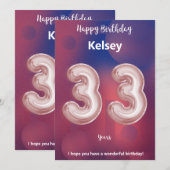 33 Jahre alte Happy Birthday Card (Vorne/Hinten)