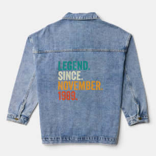 33 Jahre alte Legende seit November 1989 33. Gebur Jeansjacke