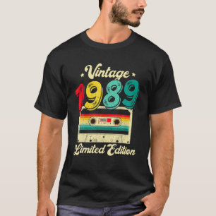 33 Jahre alte Vintage 1989 Kassette 33. Geburtstag T-Shirt