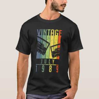 33 Jahre alte Vintage-Ausgabe Juli 1989 33. Gebur T-Shirt