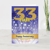 33 Jahre Erholung Jahrestag kühne Zahl