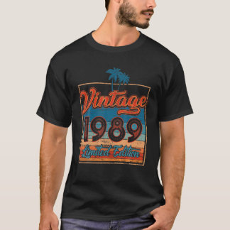 33-jährige Geburtstagsgeschenke Vintag 1989 Limite T-Shirt