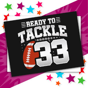 33-jähriges Tackle Football Party 33. Geburtstag Postkarte