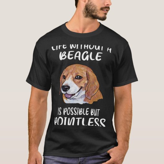 33 Leben ohne Beagle T-Shirt (Vorderseite)