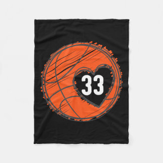 33 Nummer 33 - Baseball-Grafik sagt Ball Bball Fleecedecke