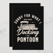 33.Pontoon Boot Geschenke für einen Bootsmann Save The Date (Vorne/Hinten)
