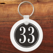 33 Schwarzer Kreis Schlüsselanhänger (Vorderseite)