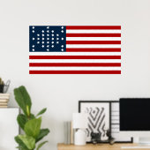 33 Star Fort Sumter - Amerikanische Flagge für Ziv Poster (Heimbüro)