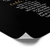 33 Tische finden Ihre Sitzkarte Poster (Ecke)