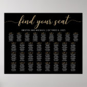 33 Tische finden Ihre Sitzkarte Poster (Vorne)