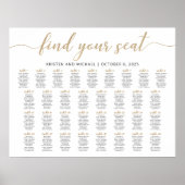33 Tische finden Sie Ihren Sitzplan Poster (Vorne)