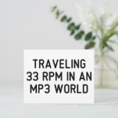 33 U/min Postkarte (Stehend Vorderseite)