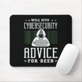 33.wird Cybersicherheit für Bier beraten Mousepad (Mit Mouse)