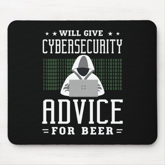 33.wird Cybersicherheit für Bier beraten Mousepad (Vorne)