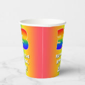 33rd Birthday: Colorful, Fun Rainbow Pattern # 33 Pappbecher (Rechts)