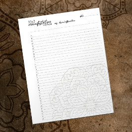 33x3 Manifestation Method, Law of attraction Notizblock