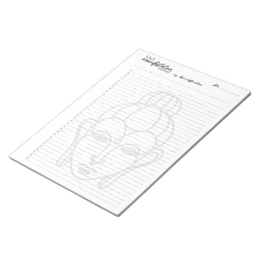 33x3 Manifestationsmethode, Anziehungsgesetz Notizblock (angewinkelt)