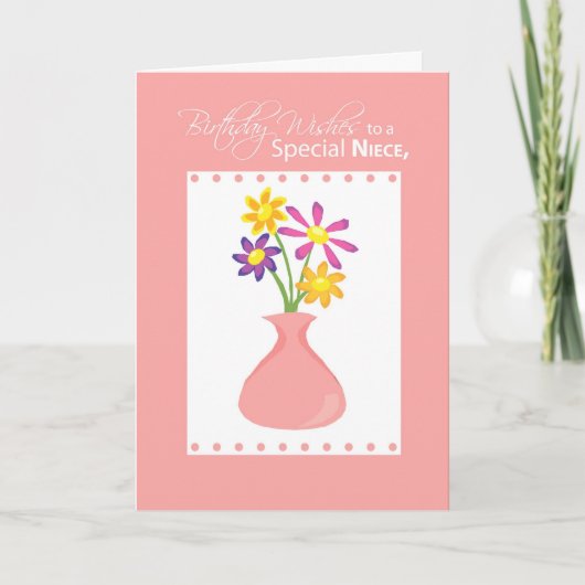 3414 Blume am Geburtstag von Nichte, religiös Karte (Vorderseite)