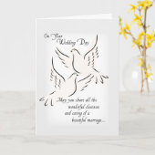 3427 Hochzeitsdoves, religiös Karte (Gelbe Blume)