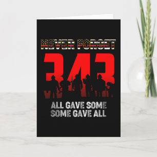 343 Feuerwehrmann Vergiss nie Shirt 9 11 21. Karte