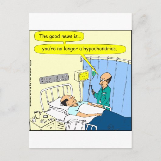 348 nicht mehr ein hypochondrischer FarbCartoon Postkarte (Vorderseite)