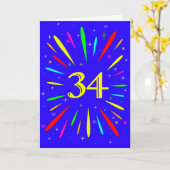 34. Birthday Explosion Card Karte (Gelbe Blume)
