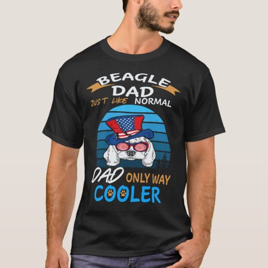 34 Dad - Beagle Dad Kühler Beagle T-Shirt (Vorderseite)