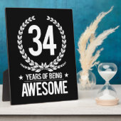 34. Geburtstag (34 Jahre Phantastisch) Fotoplatte (Seite)