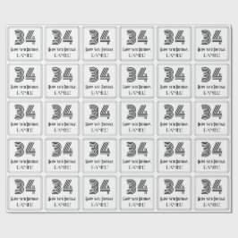 34. Geburtstag: Art Deco Inspiriert Stil "34" + Na Geschenkpapier