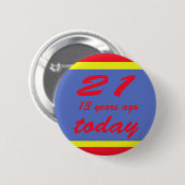 34 Geburtstag Button (Vorne & Hinten)