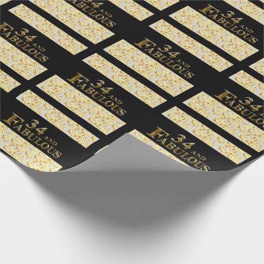 34. Geburtstag Geschenkpapier (Ecke)