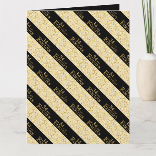 34. Geburtstag Karte (Vorderseite)