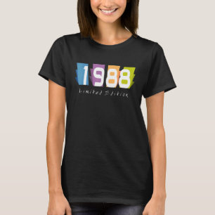 34. Geburtstag Ladys Mens 34 Jahre 1988 1 T-Shirt