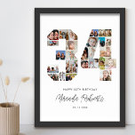 34. Geburtstag Nr. 34 Custom Foto Collage Poster<br><div class="desc">Feiern Sie den 34. Geburtstag mit dieser personalisierten Nummer 34 Foto Collage Poster. Dieses individuell gestaltbare Geschenk eignet sich auch für Hochzeitsfeiern. Es ist eine großartige Möglichkeit, wertvolle Erinnerungen aus Ihrer Hochzeit und Ihrem verheirateten Leben zu zeigen. Das Poster enthält eine Collage von Fotos, die diese besonderen Momente erfassen, und...</div>