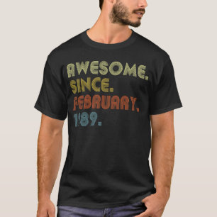 34. Geburtstag Phantastisch seit Februar 1989 34 J T-Shirt