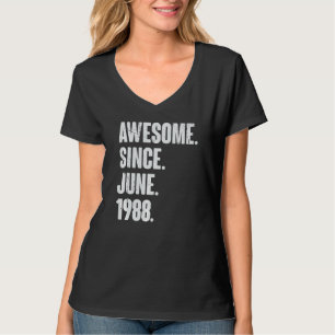 34. Geburtstag Phantastisch seit Juni 1988 T-Shirt