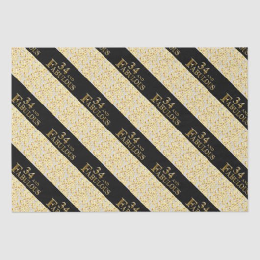 34. Geburtstag Seidenpapier (Vorderseite)