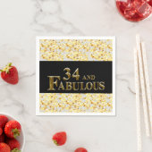 34. Geburtstag Serviette (Beispiel)